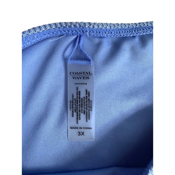 COASTAL WAVES Periwinkle Bikini Swim Bottoms Size 3X NEW NWOT - Picture 2 of 6